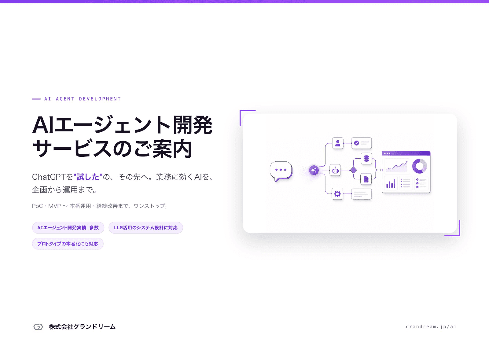 AIエージェント開発 サービス資料の表紙