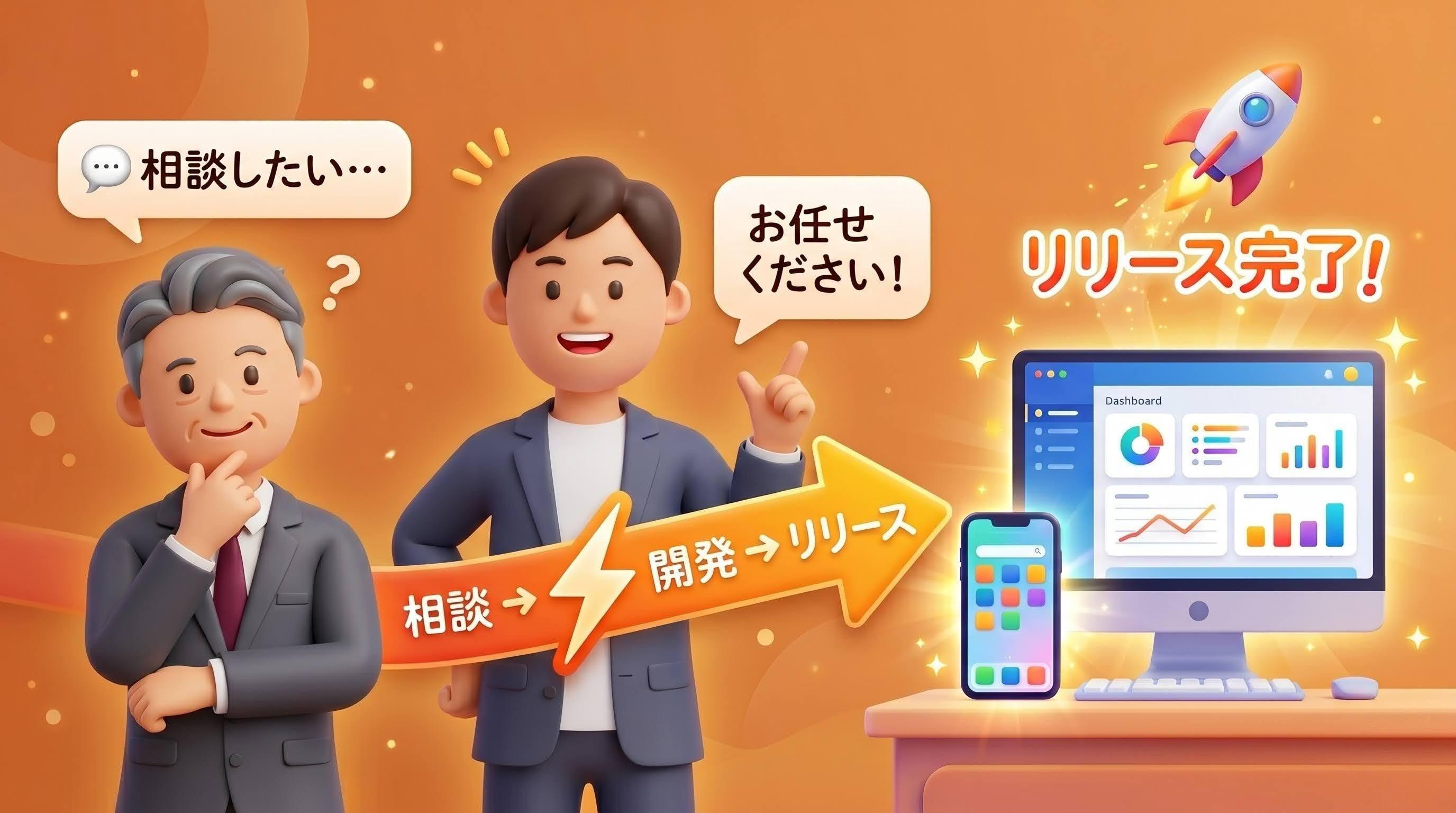 相談からリリースまで一貫して対応します